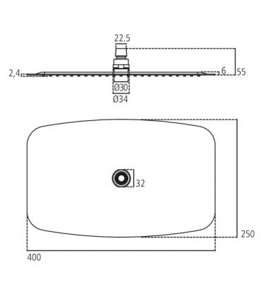 Ideal Standard rectangular shower head Idealrain Luxe