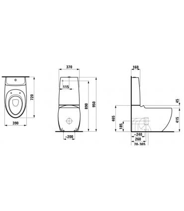 Toilette monobloc Laufen Alessi One