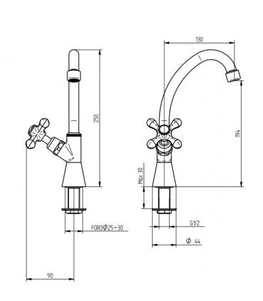 Robinet colonne eau froide Bellosta Romina 0305/3/C