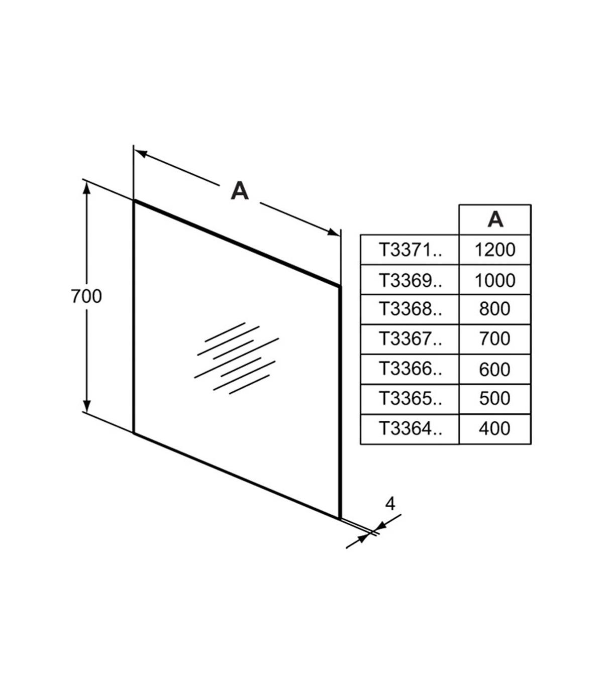 Specchio filo lucido Ideal Standard senza illuminazione