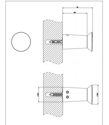 Porta abiti singolo Gessi collezione Cono art. 45521