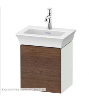 Duravit wall-hung vanity unit, White Tulip 4240L series, with American Walnut door