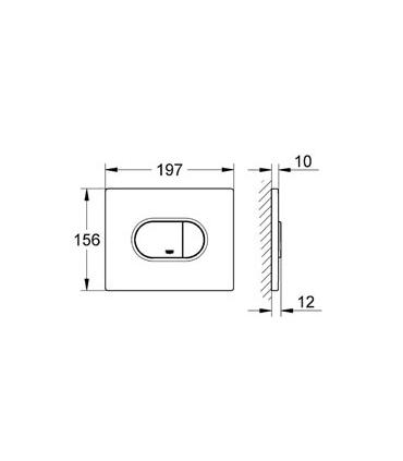 Grohe placca 2 pulsanti serie arena cosmo 38858 cromo/satinato. art.38