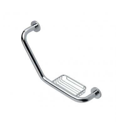 Wall grab rail, Lineabeta, collection Otel, model 53101, with soap holder, chromed brass