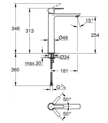 High washbasin mixer  Grohe linear New