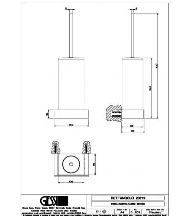 Porte-brosse WC série Gessi Rettangolo art. 20819 blanc