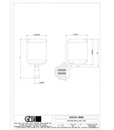 GESSI verre noir collection Goccia art.38008