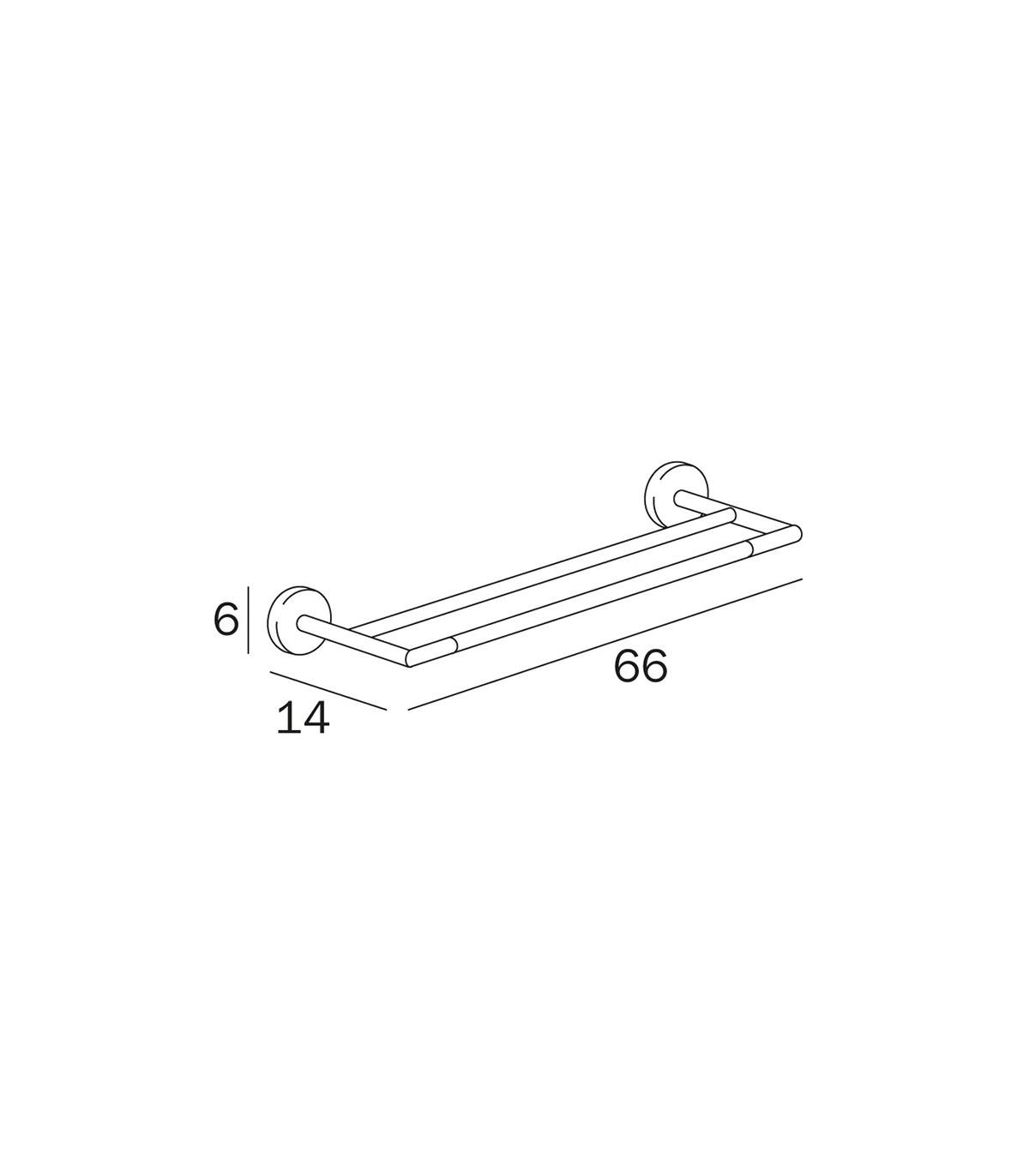 PORTA ASCIUGAMANI AD INCOLLO DA 66 CM.