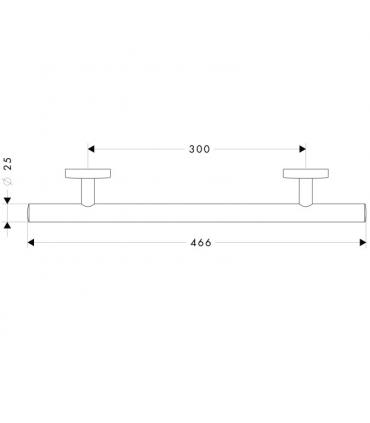 Porta salviette lineare Hansgrohe serie Logis cromo. art.40513000