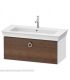 Duravit wall-hung vanity unit, White Tulip 4252 series with American Walnut front