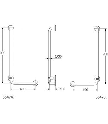 Left corner handle Ceramica Dolomite Maia S6473AC