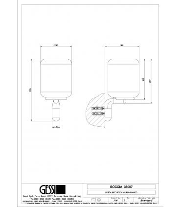 GESSI white glass Goccia collection art.38007