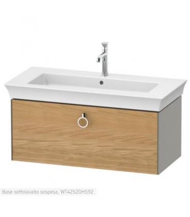 Duravit wall-hung vanity unit, White Tulip 4252 series with Natural Oak front