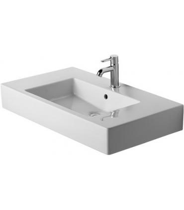 Duravit, lavabo consolle monoforo da 85cm, Vero, 0329850000, bianco