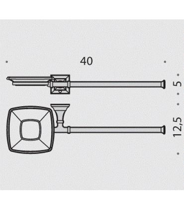 Porta salviette con porta sapone Colombo serie portofino b3274 cromo.