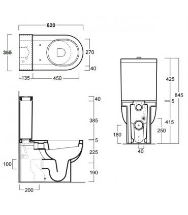 Cuvette monobloc, Simas collection E-Line