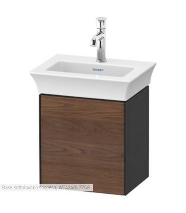 Duravit wall-hung vanity unit, White Tulip 4240L series, with American Walnut door