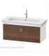 Duravit wall-hung vanity unit, White Tulip 4252 series with American Walnut front