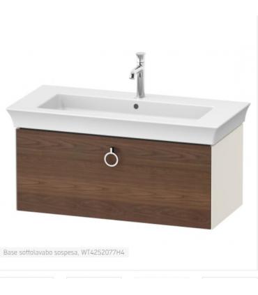 Duravit wall-hung vanity unit, White Tulip 4252 series with American Walnut front