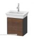 Duravit wall-hung vanity unit, White Tulip 4240L series, with American Walnut door