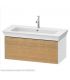 Duravit wall-hung vanity unit, White Tulip 4242 series, with front in Natural Oak