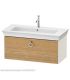 Duravit wall-hung vanity unit, White Tulip 4252 series with Natural Oak front