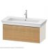 Duravit wall-hung vanity unit, White Tulip 4242 series, with front in Natural Oak