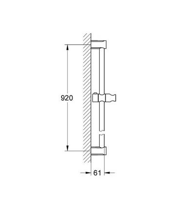 Grohe barre de douche collection tempesta 27521 chrome.