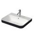 Counter top washbasin  with holes for taps  and hole  Happy D2 plus Duravit