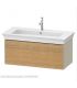 Duravit wall-hung vanity unit, White Tulip 4242 series, with front in Natural Oak