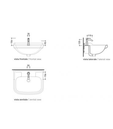 Mitigeur lavabo monotrou Ceramica Flaminia Evergreen EG203