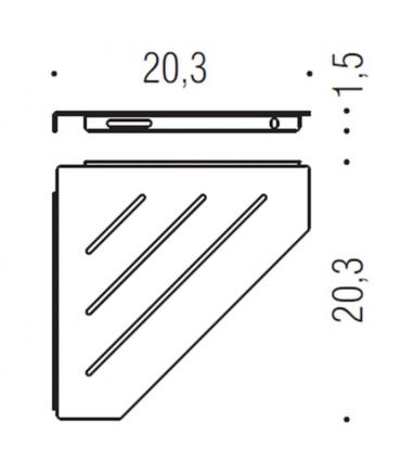 Corner object holder for shower and bathtub B9655