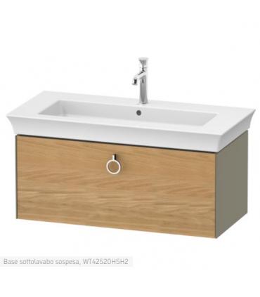 Meuble sous-vasque suspendu Duravit, série White Tulip 4252 avec façade en Chêne Naturel