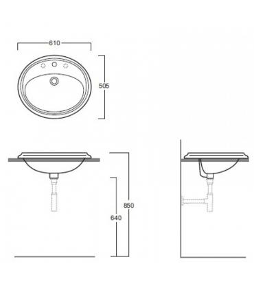 Simas Ar859 Arcade Built-in washbasin