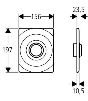 Flush plate 1 button Grohe collection Surf