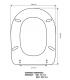 Toilet seat with normal closure Flaminia Relax, close-coupled and wall mounted