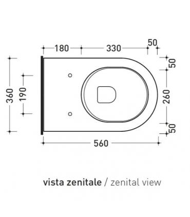 Wc sospeso senza sedile Ceramica Flaminia serie Link art. 5051/WC