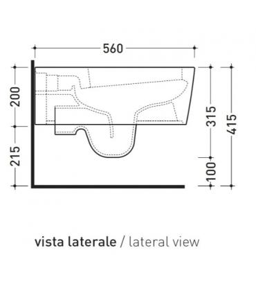 Wc sospeso senza sedile Ceramica Flaminia serie Link art. 5051/WC