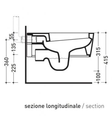 Wc sospeso senza sedile Ceramica Flaminia serie Link art. 5051/WC