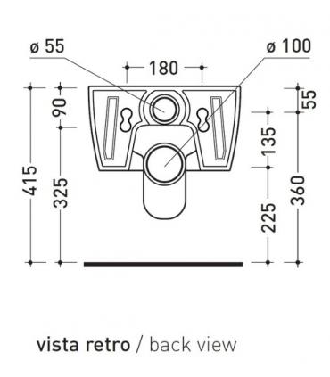 Wc sospeso senza sedile Ceramica Flaminia serie Link art. 5051/WC