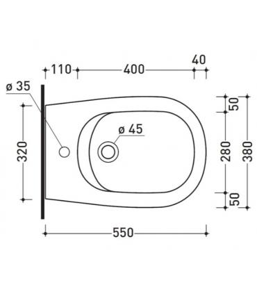 Bidet sospeso 55x38 Flaminia IO 2.0 art. IO218