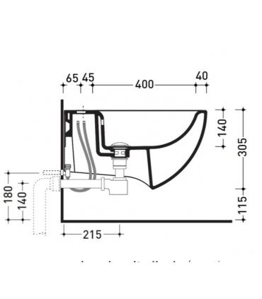 Bidet sospeso 55x38 Flaminia IO 2.0 art. IO218