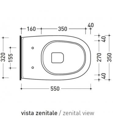 Wc sospeso senza sedile Ceramica Flaminia serie spin art. 5085