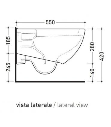 Wc sospeso senza sedile Ceramica Flaminia serie spin art. 5085