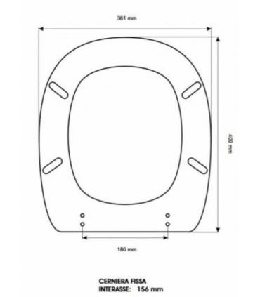 Toilet seat with normal closure Pozzi Ginori 500