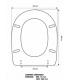 Toilet seat with normal closure Flaminia Metro