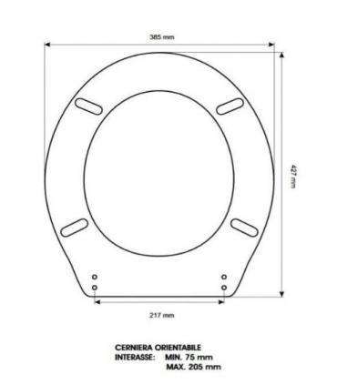 Sedile Colbam con cerniere cromo Galassia Ethos 191200.