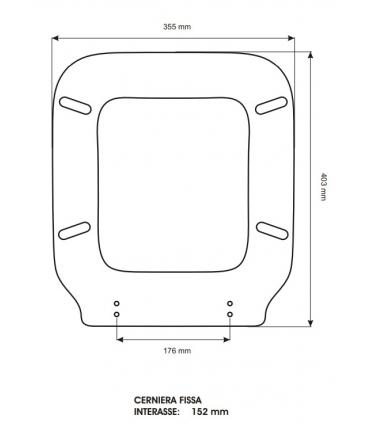 Toilet seat with normal closure Simas Flow square