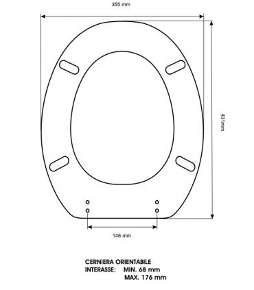 Toilet seat with normal closure Flaminia Arena