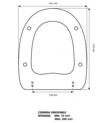 Toilet seat with normal closure Duravit terra wall mounted